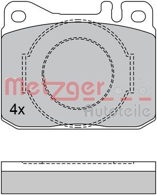 1170385 METZGER Комплект тормозных колодок, дисковый тормоз