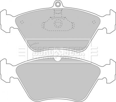 BBP1487 BORG & BECK Комплект тормозных колодок, дисковый тормоз
