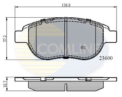 CBP01038 COMLINE Комплект тормозных колодок, дисковый тормоз