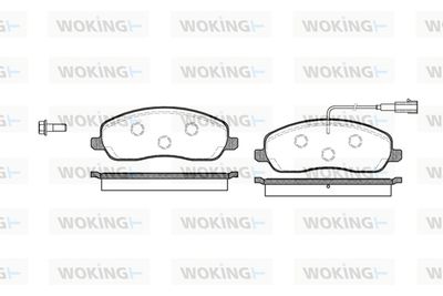 P1046302 WOKING Комплект тормозных колодок, дисковый тормоз