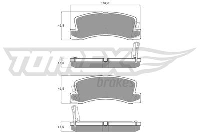 TX1366 TOMEX Brakes Комплект тормозных колодок, дисковый тормоз