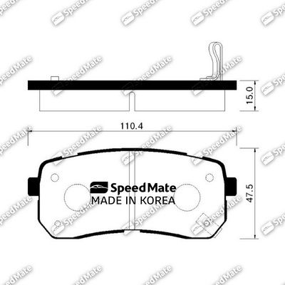 SMBPK034 SpeedMate Комплект тормозных колодок, дисковый тормоз