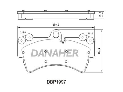 DBP1997 DANAHER Комплект тормозных колодок, дисковый тормоз