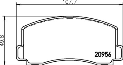 8DB355030001 HELLA Комплект тормозных колодок, дисковый тормоз