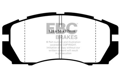 DP4966R EBC Brakes Комплект тормозных колодок, дисковый тормоз