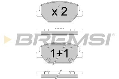 BP3775 BREMSI Комплект тормозных колодок, дисковый тормоз