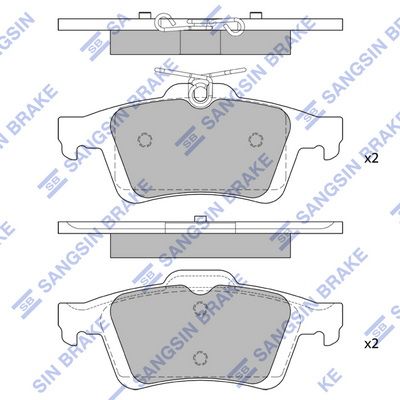 SP2091 Hi-Q Комплект тормозных колодок, дисковый тормоз