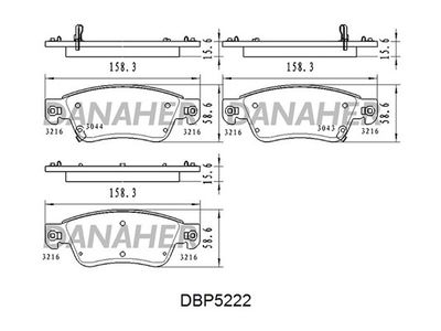 DBP5222 DANAHER Комплект тормозных колодок, дисковый тормоз