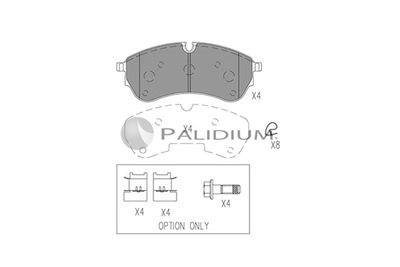 P11556 ASHUKI by Palidium Комплект тормозных колодок, дисковый тормоз