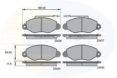 CBP11107 COMLINE Комплект тормозных колодок, дисковый тормоз