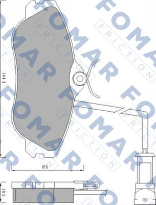 FO471781 FOMAR Friction Комплект тормозных колодок, дисковый тормоз