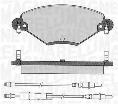 363916060181 MAGNETI MARELLI Комплект тормозных колодок, дисковый тормоз