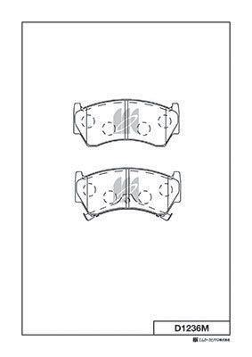 D1236M MK Kashiyama Комплект тормозных колодок, дисковый тормоз