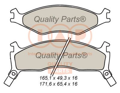 70421020 IAP QUALITY PARTS Комплект тормозных колодок, дисковый тормоз