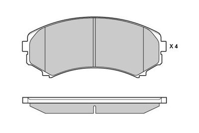 121001 E.T.F. Комплект тормозных колодок, дисковый тормоз