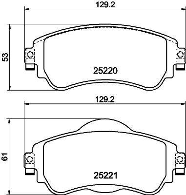 MDB3174 MINTEX Комплект тормозных колодок, дисковый тормоз