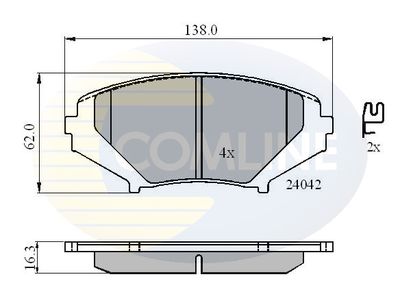 CBP31246 COMLINE Комплект тормозных колодок, дисковый тормоз