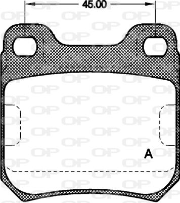 BPA023900 OPEN PARTS Комплект тормозных колодок, дисковый тормоз