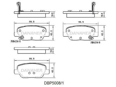 DBP50081 DANAHER Комплект тормозных колодок, дисковый тормоз