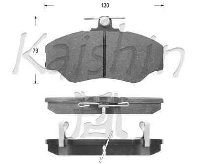 FK11112 KAISHIN Комплект тормозных колодок, дисковый тормоз