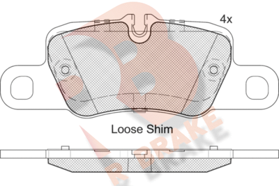 RB2207 R BRAKE Комплект тормозных колодок, дисковый тормоз