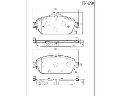 FBP4290 FI.BA Комплект тормозных колодок, дисковый тормоз