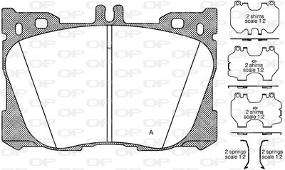 BPA170500 OPEN PARTS Комплект тормозных колодок, дисковый тормоз