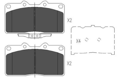 KBP5529 KAVO PARTS Комплект тормозных колодок, дисковый тормоз