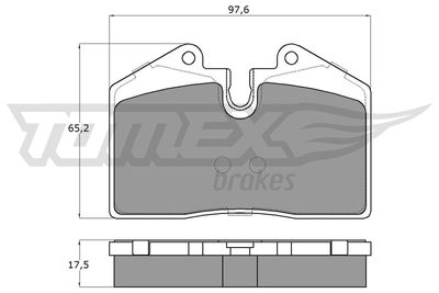 TX1802 TOMEX Brakes Комплект тормозных колодок, дисковый тормоз