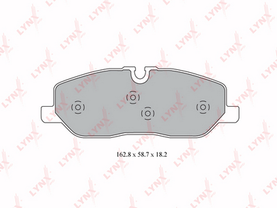 BD5003 LYNXauto Комплект тормозных колодок, дисковый тормоз