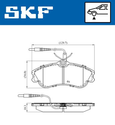 VKBP80281E SKF Комплект тормозных колодок, дисковый тормоз