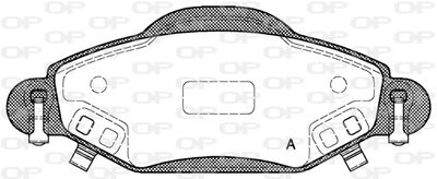 BPA097802 OPEN PARTS Комплект тормозных колодок, дисковый тормоз