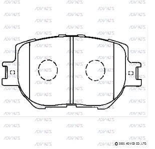 SN125 ADVICS Комплект тормозных колодок, дисковый тормоз