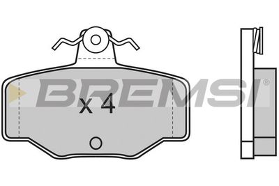 BP2471 BREMSI Комплект тормозных колодок, дисковый тормоз