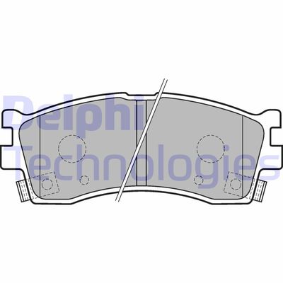 LP1702 DELPHI Комплект тормозных колодок, дисковый тормоз