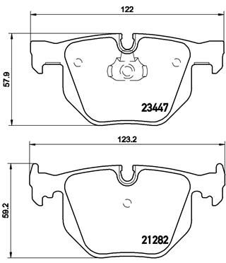 P06029 BREMBO Комплект тормозных колодок, дисковый тормоз