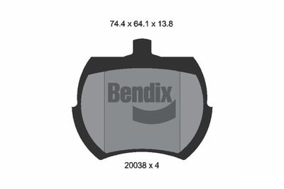 BPD1679 BENDIX Braking Комплект тормозных колодок, дисковый тормоз
