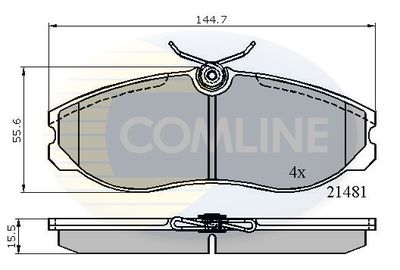 CBP0447 COMLINE Комплект тормозных колодок, дисковый тормоз