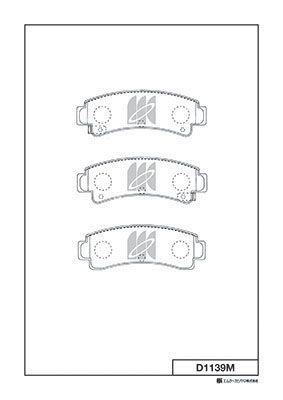 D1139M MK Kashiyama Комплект тормозных колодок, дисковый тормоз