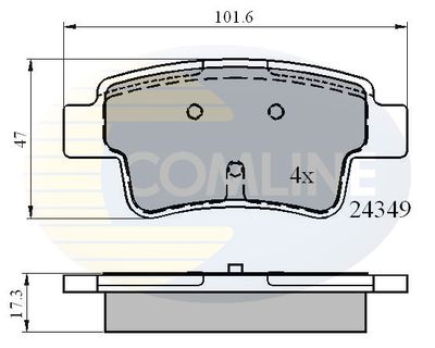 CBP01528 COMLINE Комплект тормозных колодок, дисковый тормоз