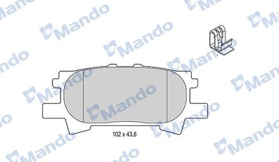 MBF015613 MANDO Комплект тормозных колодок, дисковый тормоз