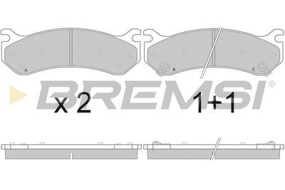 BP2918 BREMSI Комплект тормозных колодок, дисковый тормоз