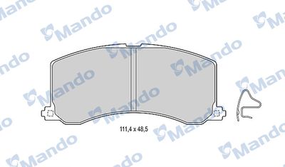 MBF015834 MANDO Комплект тормозных колодок, дисковый тормоз