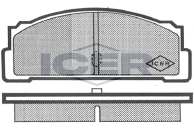 180206 ICER Комплект тормозных колодок, дисковый тормоз