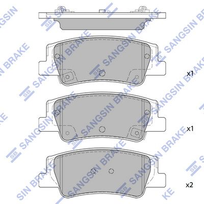 SP4335 Hi-Q Комплект тормозных колодок, дисковый тормоз