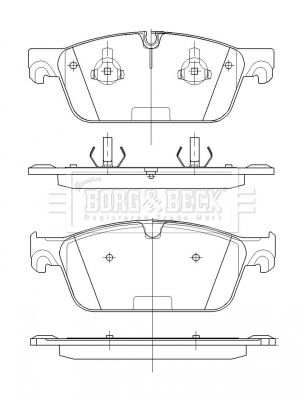 BBP2530 BORG & BECK Комплект тормозных колодок, дисковый тормоз