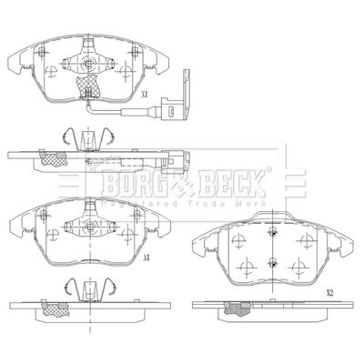 BBP2686 BORG & BECK Комплект тормозных колодок, дисковый тормоз