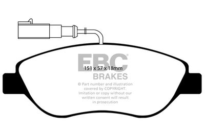 DP41382R EBC Brakes Комплект тормозных колодок, дисковый тормоз