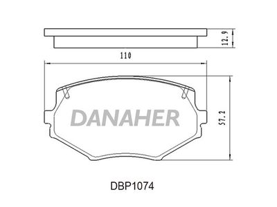 DBP1074 DANAHER Комплект тормозных колодок, дисковый тормоз