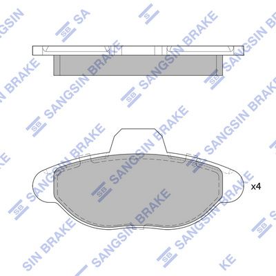 SP1753 Hi-Q Комплект тормозных колодок, дисковый тормоз